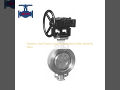 Thép không gỉ Worm Gear cứng kín Wafer Butterfly Valve